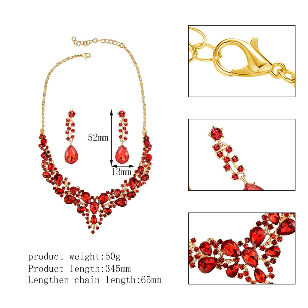 Luxury Crystal Bridal Wedding Dress Jewelry Set - CHRISTDEST GLOBAL SERVICE