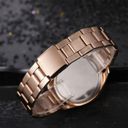 Luxury New Brand Women Watch Fashion with Diamonds Crystal Design Quartz Watches Leisure Rose Gold Stainless Steel Strap Clock - CHRISTDEST GLOBAL SERVICE