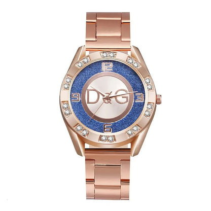Luxury New Brand Women Watch Fashion with Diamonds Crystal Design Quartz Watches Leisure Rose Gold Stainless Steel Strap Clock - CHRISTDEST GLOBAL SERVICE