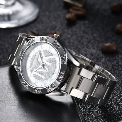 Luxury Women's Watch Fashion 2024 Diamonds TVK Quartz Watch Business Stainless Steel Gold Ladies Clock Gift Wristwatch - CHRISTDEST GLOBAL SERVICE