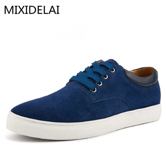 MIXIDELAI New Men Shoes Genuine Leather Big Size High Quality Fashion Men's Casual Shoes European Style Mens Shoes Flats Oxfords - CHRISTDEST GLOBAL SERVICE