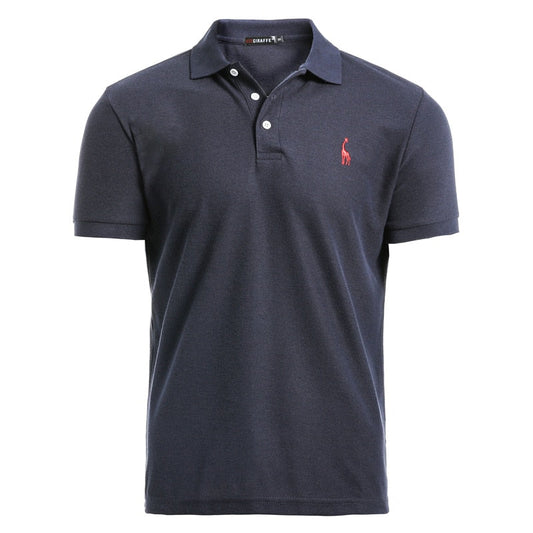Man Polo Shirt Mens Casual Deer Embroidery Cotton Polo shirt Men Short Sleeve High Quantity polo men - CHRISTDEST GLOBAL SERVICE