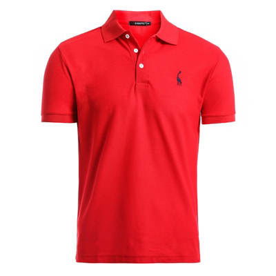 Man Polo Shirt Mens Casual Deer Embroidery Cotton Polo shirt Men Short Sleeve High Quantity polo men - CHRISTDEST GLOBAL SERVICE
