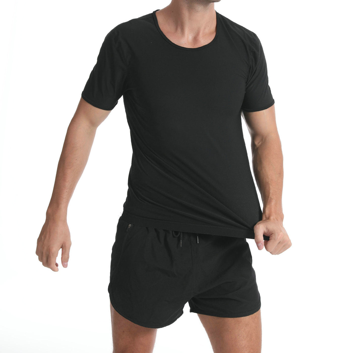 Men's Fashion Simple Solid Colour Sweatshirt Short Sleeve - CHRISTDEST GLOBAL SERVICE