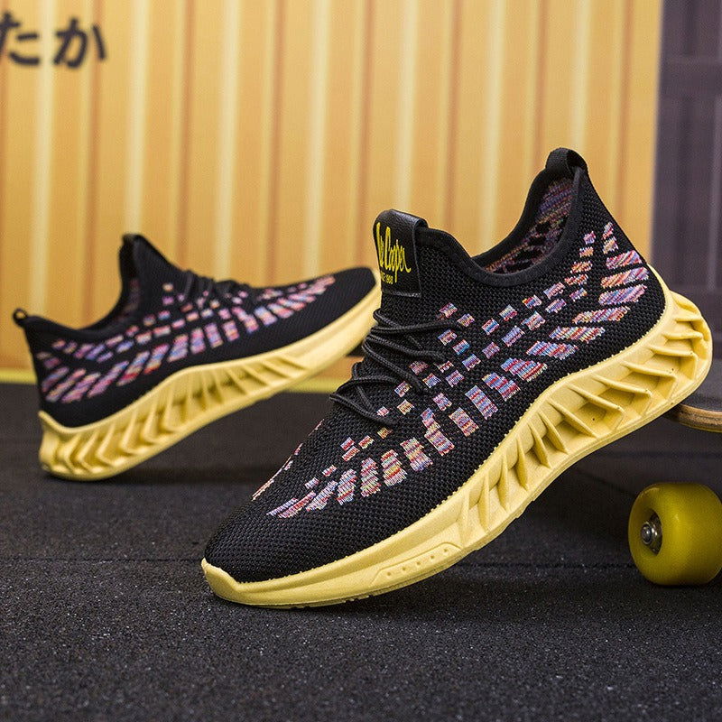 Men's Flying Weave Breathable Casual Shoes Korean Edition Trendy Running Shoes Fashion Student Shoes Sports Shoes - CHRISTDEST GLOBAL SERVICE