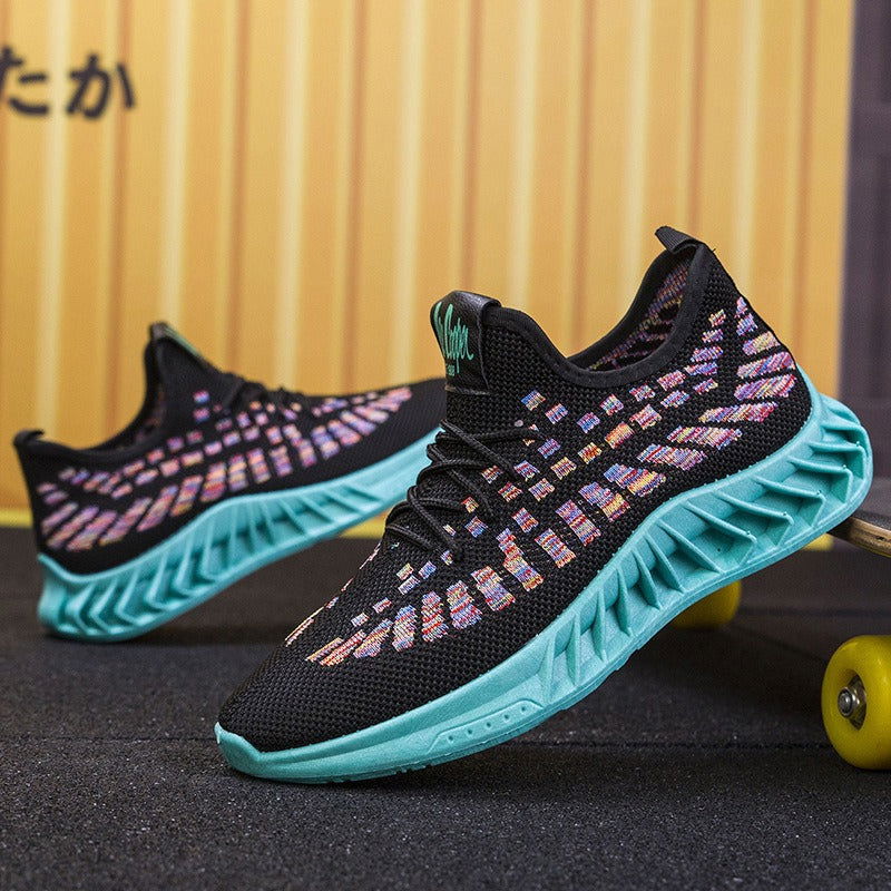 Men's Flying Weave Breathable Casual Shoes Korean Edition Trendy Running Shoes Fashion Student Shoes Sports Shoes - CHRISTDEST GLOBAL SERVICE
