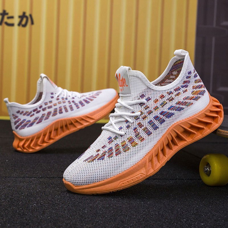 Men's Flying Weave Breathable Casual Shoes Korean Edition Trendy Running Shoes Fashion Student Shoes Sports Shoes - CHRISTDEST GLOBAL SERVICE