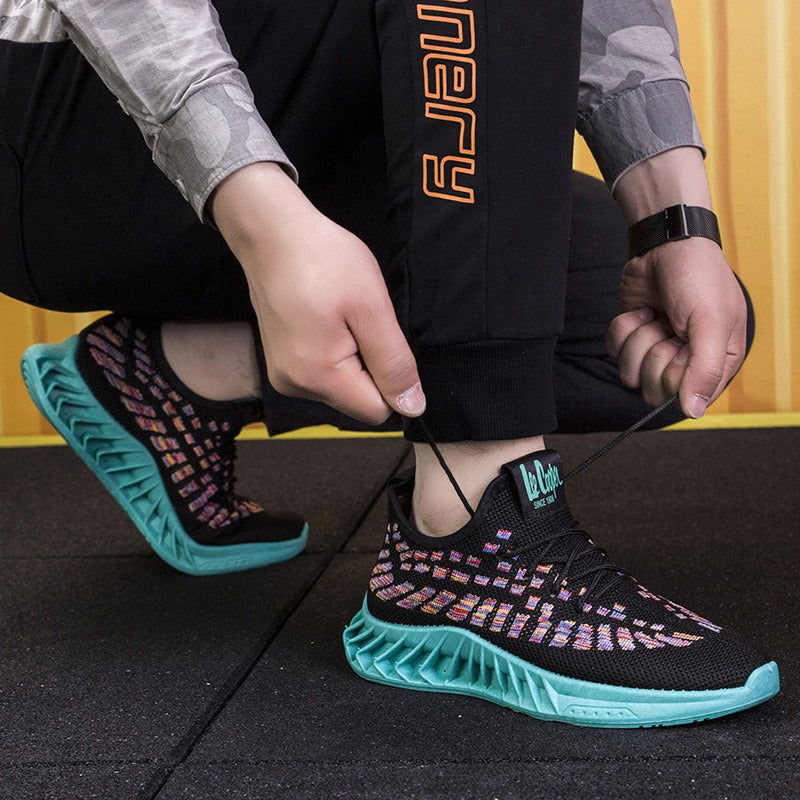Men's Flying Weave Breathable Casual Shoes Korean Edition Trendy Running Shoes Fashion Student Shoes Sports Shoes - CHRISTDEST GLOBAL SERVICE