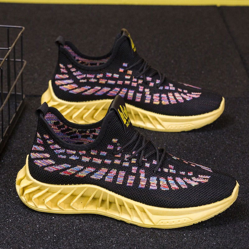 Men's Flying Weave Breathable Casual Shoes Korean Edition Trendy Running Shoes Fashion Student Shoes Sports Shoes - CHRISTDEST GLOBAL SERVICE