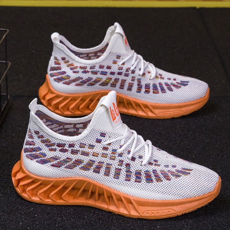 Men's Flying Weave Breathable Casual Shoes Korean Edition Trendy Running Shoes Fashion Student Shoes Sports Shoes - CHRISTDEST GLOBAL SERVICE