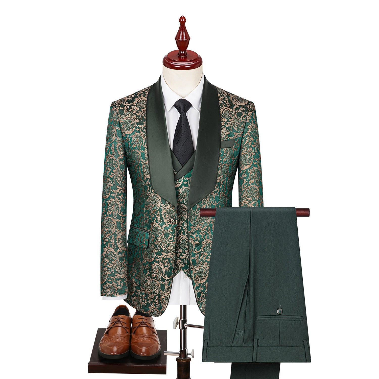 Men's Jacquard Suit Wedding Dress Suit - CHRISTDEST GLOBAL SERVICE