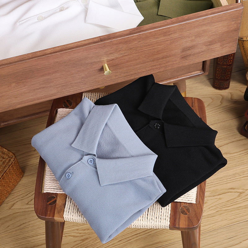 Men's Long Sleeve Mulberry Silk T-shirt Solid Color Bottoming Shirt - CHRISTDEST GLOBAL SERVICE