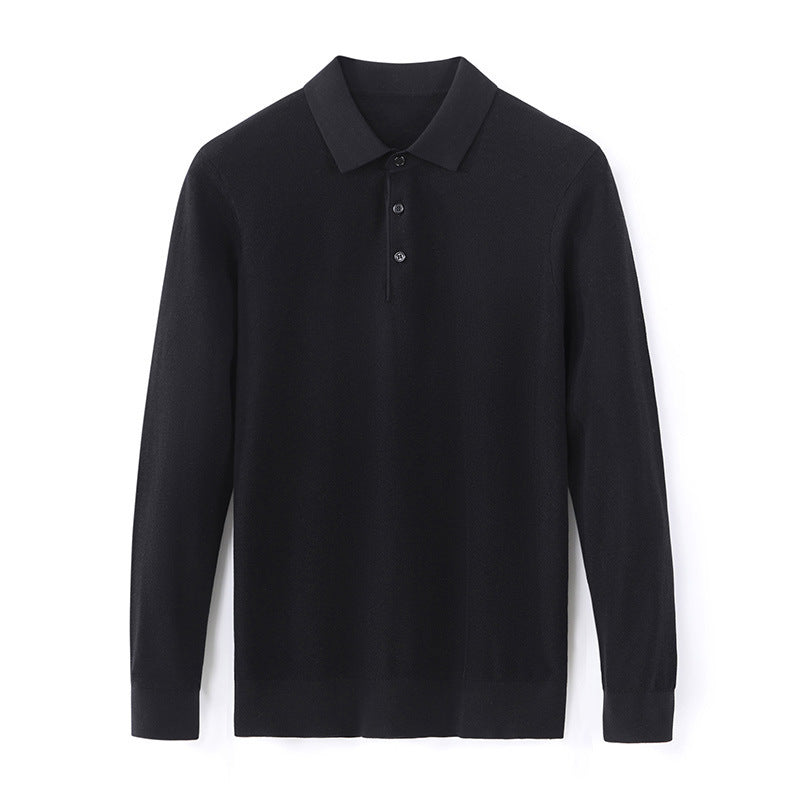 Men's Long Sleeve Mulberry Silk T-shirt Solid Color Bottoming Shirt - CHRISTDEST GLOBAL SERVICE