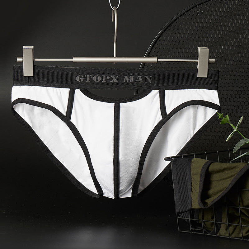 Men's Low Waist Skylight Front And Rear Opening Sexy Briefs - CHRISTDEST GLOBAL SERVICE