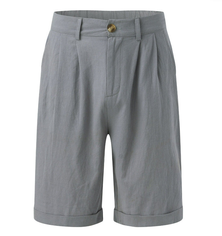 Men's Pleated Pocket Straight Leg Shorts - CHRISTDEST GLOBAL SERVICE