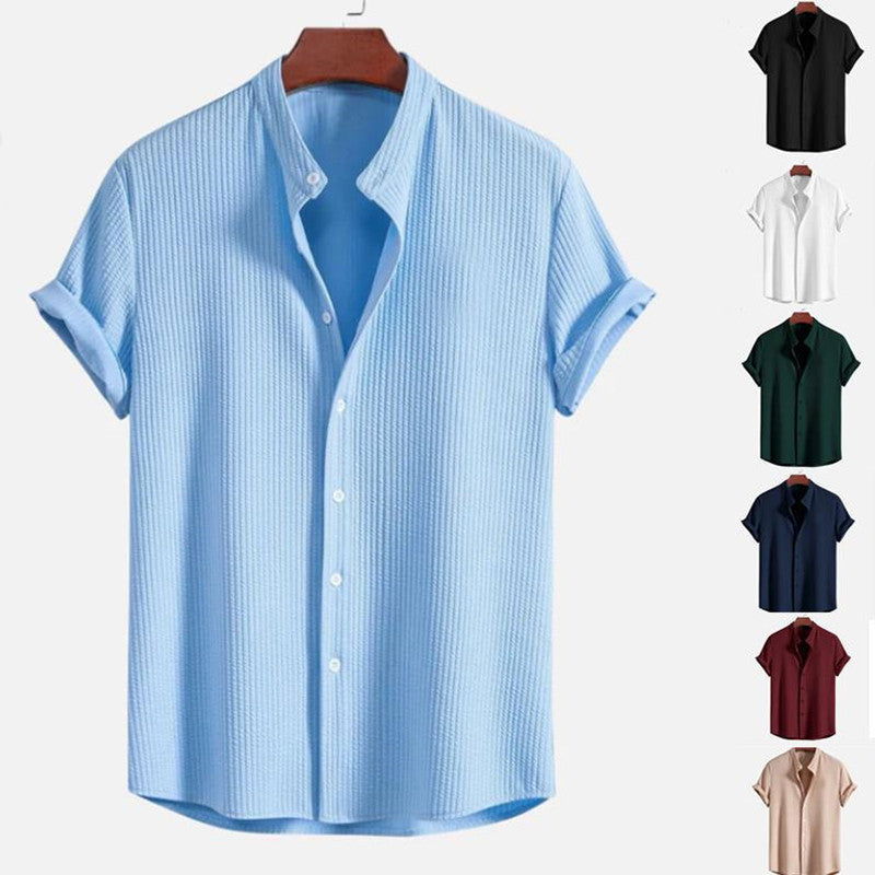 Men's Short Sleeve Loose Shirt Top - CHRISTDEST GLOBAL SERVICE