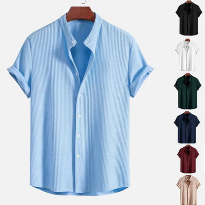 Men's Short Sleeve Loose Shirt Top - CHRISTDEST GLOBAL SERVICE