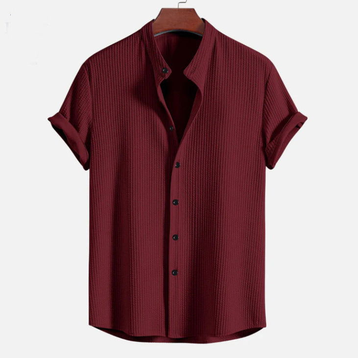 Men's Short Sleeve Loose Shirt Top - CHRISTDEST GLOBAL SERVICE