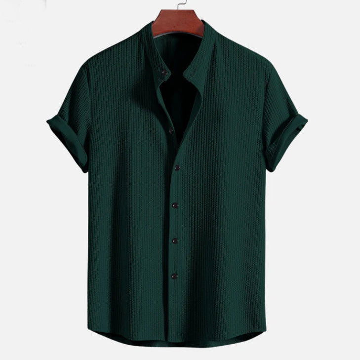 Men's Short Sleeve Loose Shirt Top - CHRISTDEST GLOBAL SERVICE