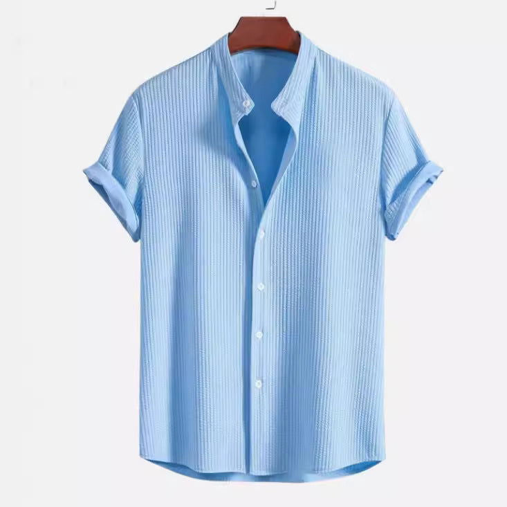Men's Short Sleeve Loose Shirt Top - CHRISTDEST GLOBAL SERVICE