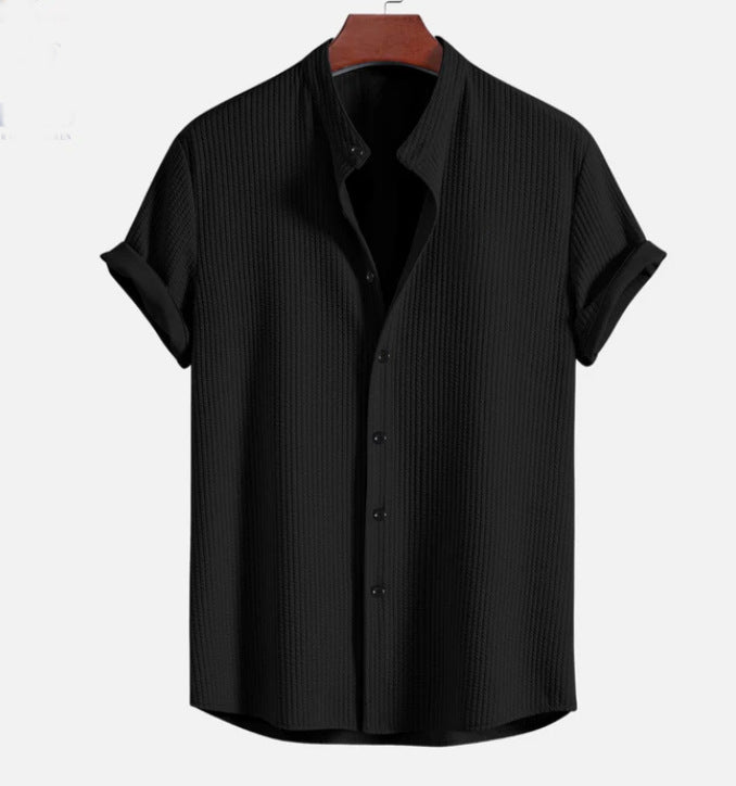 Men's Short Sleeve Loose Shirt Top - CHRISTDEST GLOBAL SERVICE