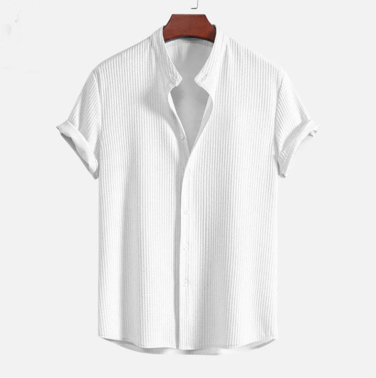 Men's Short Sleeve Loose Shirt Top - CHRISTDEST GLOBAL SERVICE