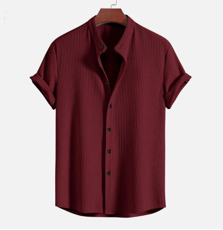 Men's Short Sleeve Loose Shirt Top - CHRISTDEST GLOBAL SERVICE