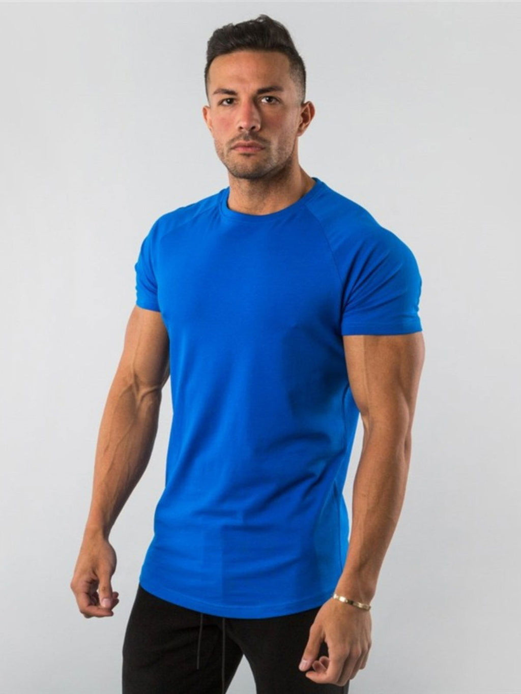 Men's Sports Solid Color Fitness Slim Long Sleeve And Short Sleeve T-shirt - CHRISTDEST GLOBAL SERVICE