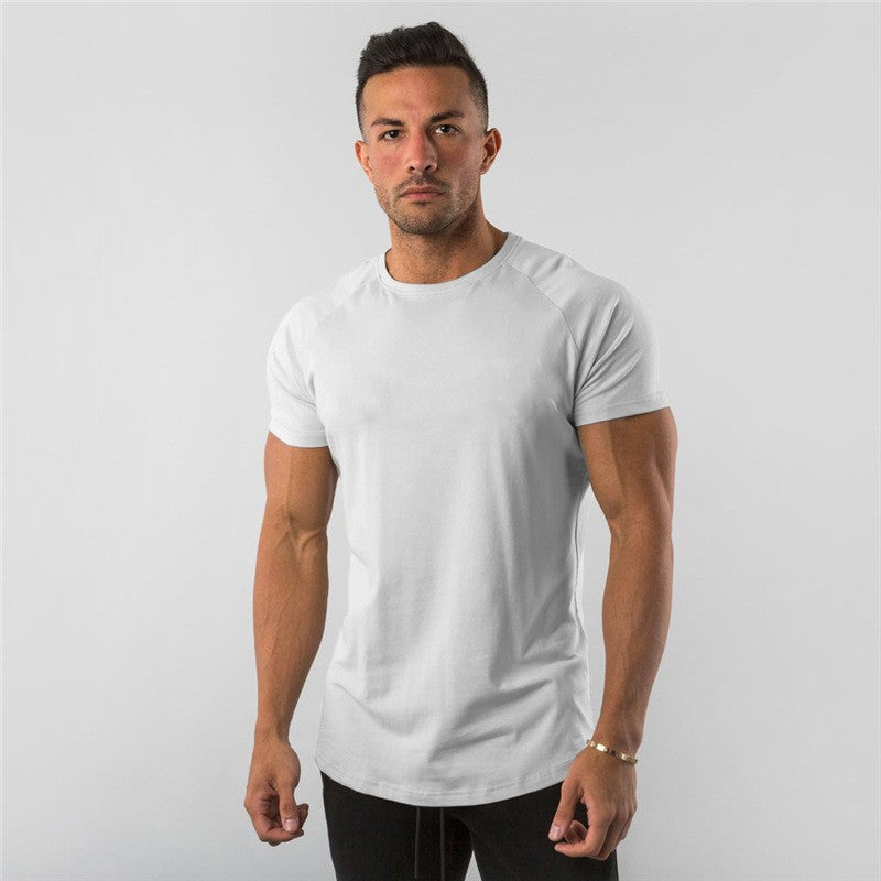 Men's Sports Solid Color Fitness Slim Long Sleeve And Short Sleeve T-shirt - CHRISTDEST GLOBAL SERVICE