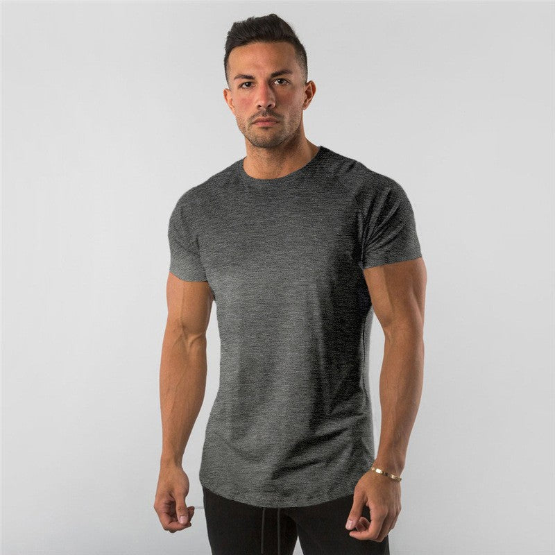 Men's Sports Solid Color Fitness Slim Long Sleeve And Short Sleeve T-shirt - CHRISTDEST GLOBAL SERVICE