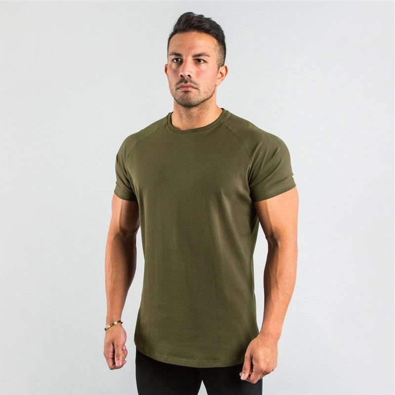 Men's Sports Solid Color Fitness Slim Long Sleeve And Short Sleeve T-shirt - CHRISTDEST GLOBAL SERVICE