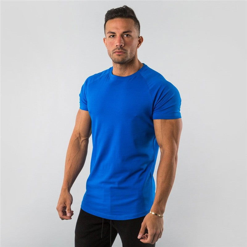 Men's Sports Solid Color Fitness Slim Long Sleeve And Short Sleeve T-shirt - CHRISTDEST GLOBAL SERVICE