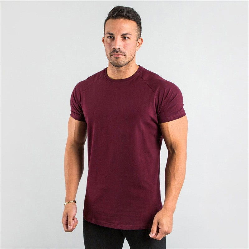Men's Sports Solid Color Fitness Slim Long Sleeve And Short Sleeve T-shirt - CHRISTDEST GLOBAL SERVICE