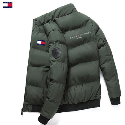 Men's standing collar cotton jacket, winter thick warm cotton jacket, Korean version down jacket, handsome cotton jacket - CHRISTDEST GLOBAL SERVICE