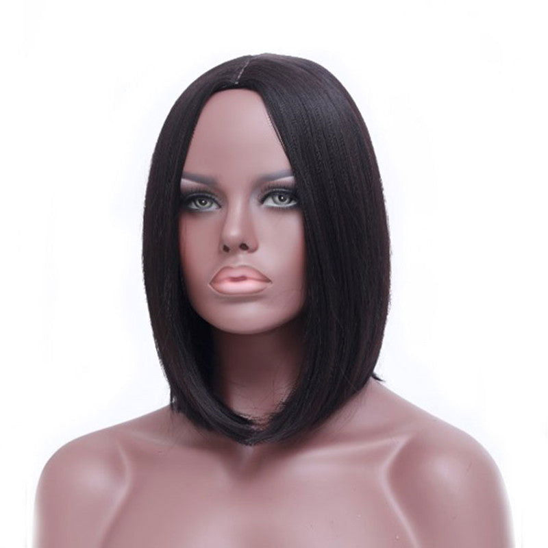 Mid-point black straight hair hood - CHRISTDEST GLOBAL SERVICE
