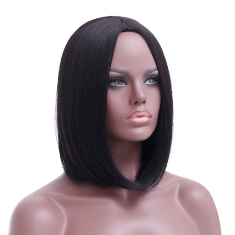 Mid-point black straight hair hood - CHRISTDEST GLOBAL SERVICE