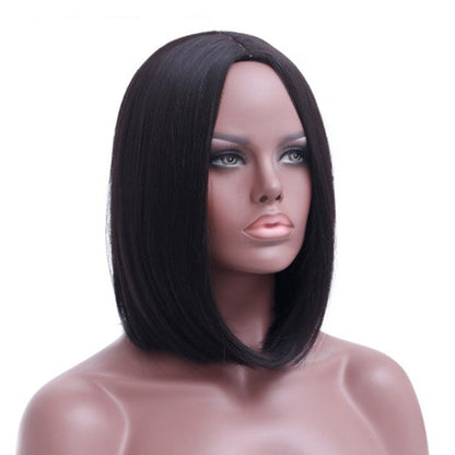Mid-point black straight hair hood - CHRISTDEST GLOBAL SERVICE