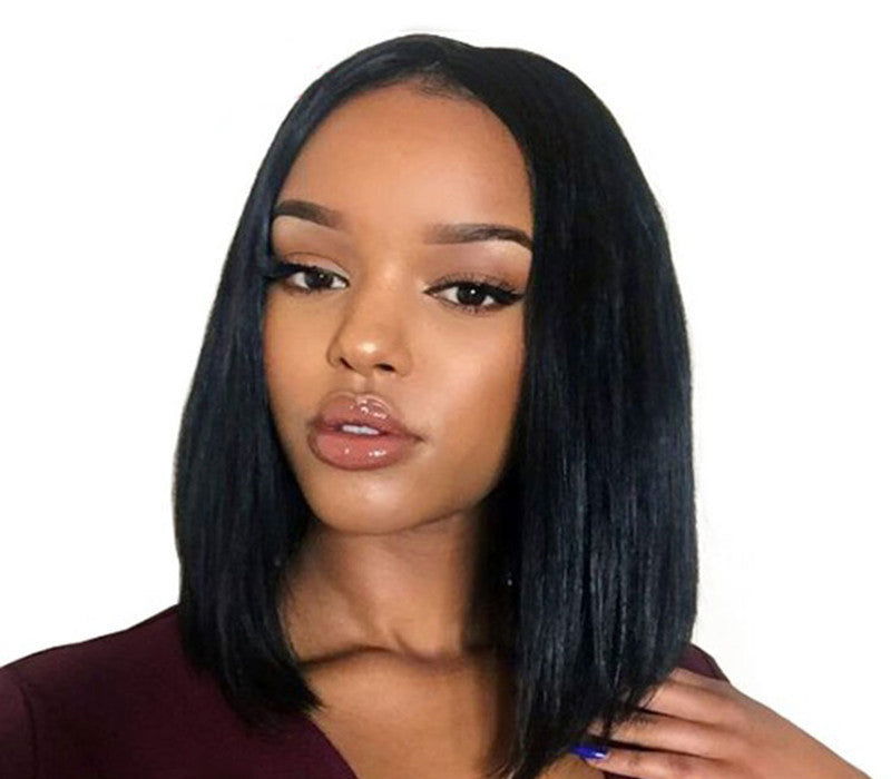 Mid-point black straight hair hood - CHRISTDEST GLOBAL SERVICE
