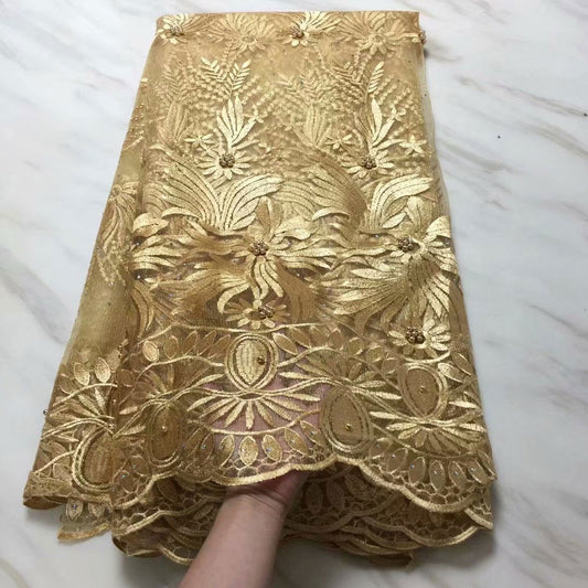 New African Lace Fabric Embroidered Fabric - CHRISTDEST GLOBAL SERVICE