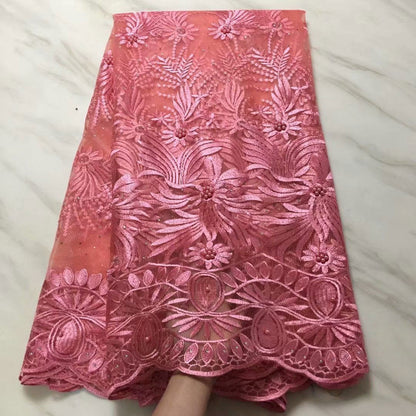 New African Lace Fabric Embroidered Fabric - CHRISTDEST GLOBAL SERVICE