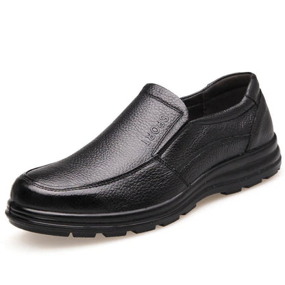 New High Quality Genuine Leather Shoes Men Flats Fashion Men's Casual Shoes Brand Man Soft Comfortable Lace up Black ZH740 - CHRISTDEST GLOBAL SERVICE
