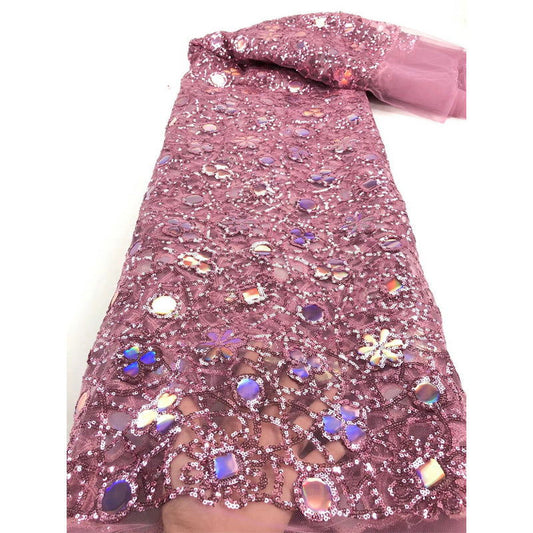 New Style Mesh Lace Fabric Sequin Embroidered Fabric Womens Color Fashion - CHRISTDEST GLOBAL SERVICE