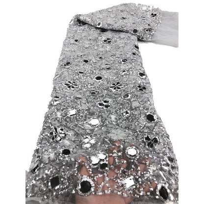 New Style Mesh Lace Fabric Sequin Embroidered Fabric Womens Color Fashion - CHRISTDEST GLOBAL SERVICE