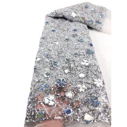 New Style Mesh Lace Fabric Sequin Embroidered Fabric Womens Color Fashion - CHRISTDEST GLOBAL SERVICE