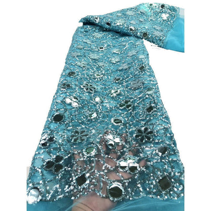 New Style Mesh Lace Fabric Sequin Embroidered Fabric Womens Color Fashion - CHRISTDEST GLOBAL SERVICE