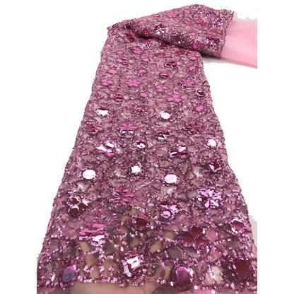 New Style Mesh Lace Fabric Sequin Embroidered Fabric Womens Color Fashion - CHRISTDEST GLOBAL SERVICE