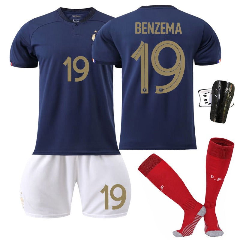 New home World Cup No. 10 Mbappe 19 Benzema 11 Dembele 9 Giroud jersey set - CHRISTDEST GLOBAL SERVICE