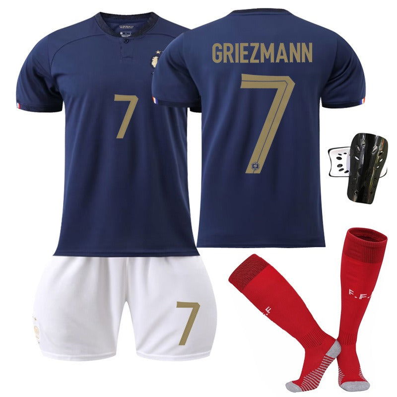 New home World Cup No. 10 Mbappe 19 Benzema 11 Dembele 9 Giroud jersey set - CHRISTDEST GLOBAL SERVICE