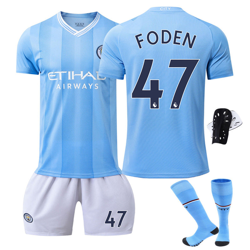 2324 Manchester City Home Football Uniform No. 9 Harland 10 Glalish 17 De Bruyne Cross Border Breathe Version