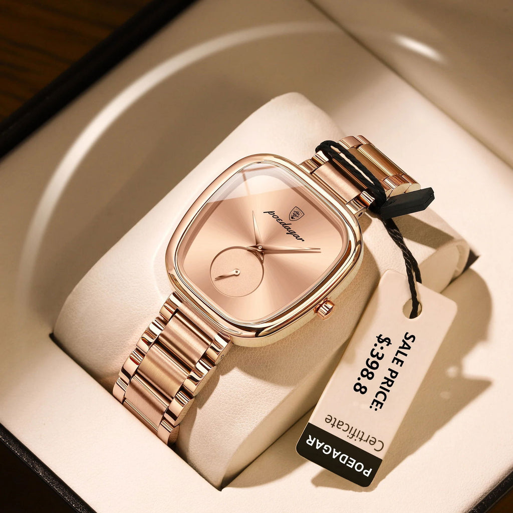 POEDAGAR Luxury Watch for Woman Waterproof Stainless Steel Quartz Ladies Watch High Quality Women's Watches Elegant Female Clock - CHRISTDEST GLOBAL SERVICE